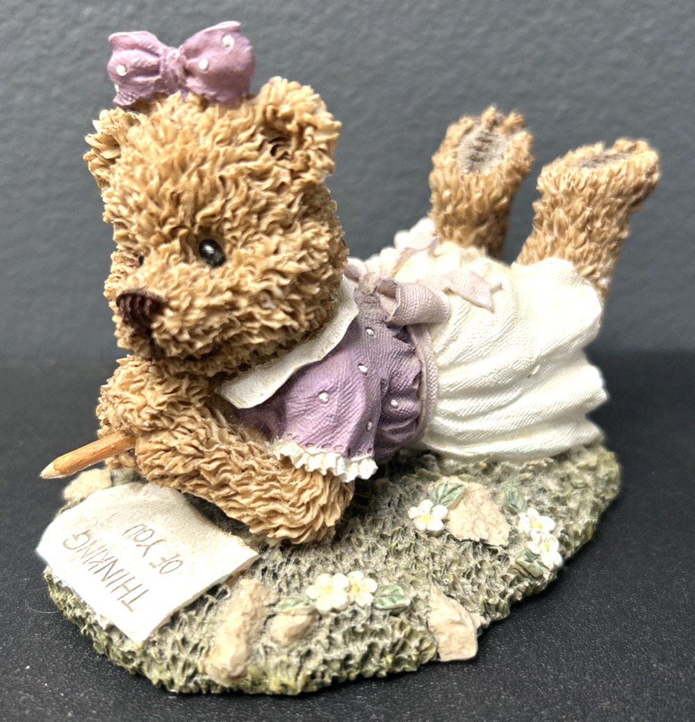 The Windsor Bears Cranberry Commons AMBER Purple Dress Thinking of You Figurine